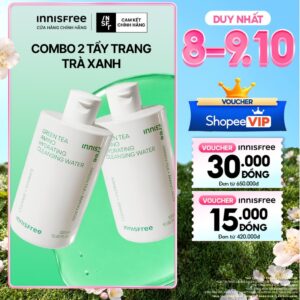 Bộ 2 Nước tẩy trang dưỡng ẩm INNISFREE Green Tea Amino Cleansing Wate