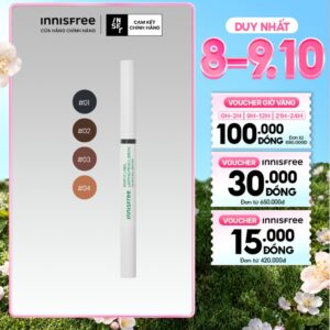 Chì kẻ mày thuần chay lâu trôi INNISFREE Simple Label Lasting Pencil
