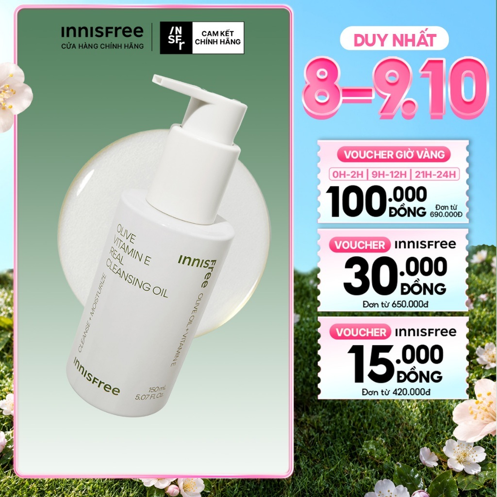 Dầu tẩy trang dưỡng ẩm INNISFREE Olive Real Cleansing Oil 150ml