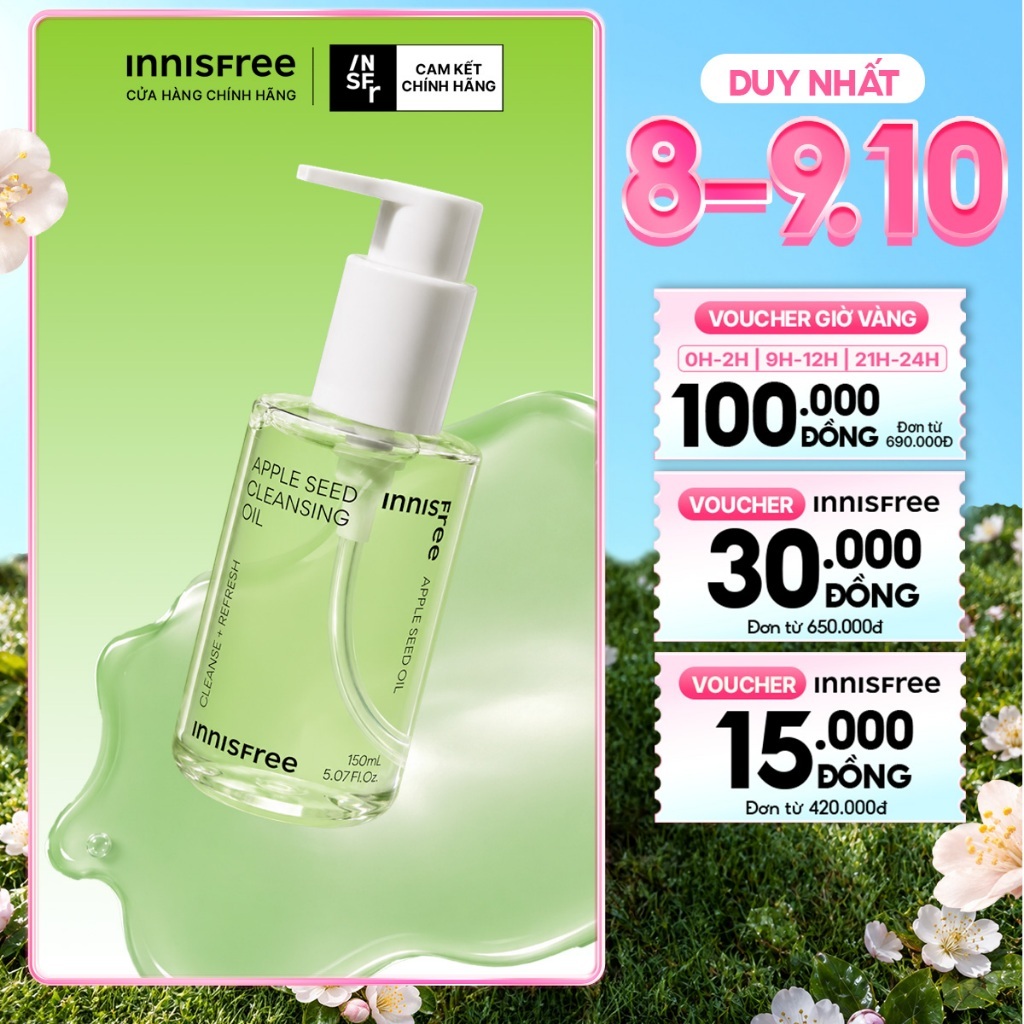Dầu tẩy trang táo INNISFREE Apple Seed Cleansing Oil 150ml