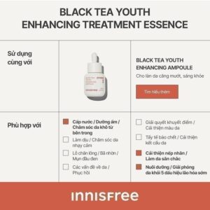 Nước dưỡng ngăn ngừa lão hóa từ trà đen INNISFREE Black tea Treatmen
