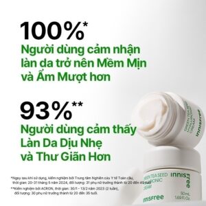 Kem dưỡng ẩm trà xanh và phục hồi da với Probiotics INNISFREE Probio