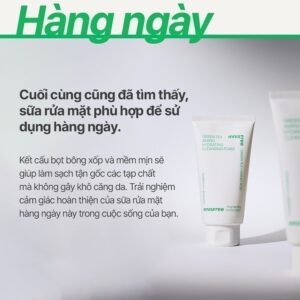 Sữa rửa mặt trà xanh sạch sâu ẩm mịn INNISFREE Green Tea Amino Clean