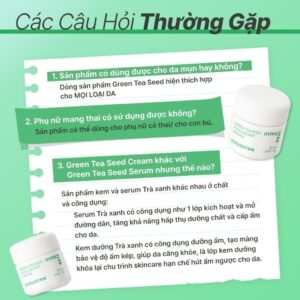 (Quà tặng không bán) Kem dưỡng ẩm trà xanh INNISFREE Green Tea Seed