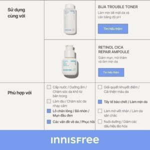 Sữa dưỡng dành cho da mụn INNISFREE Bija Trouble Lotion 100ml