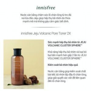 Nước cân bằng chăm sóc da từ tro núi lửa INNISFREE Volcanic PHA Pore
