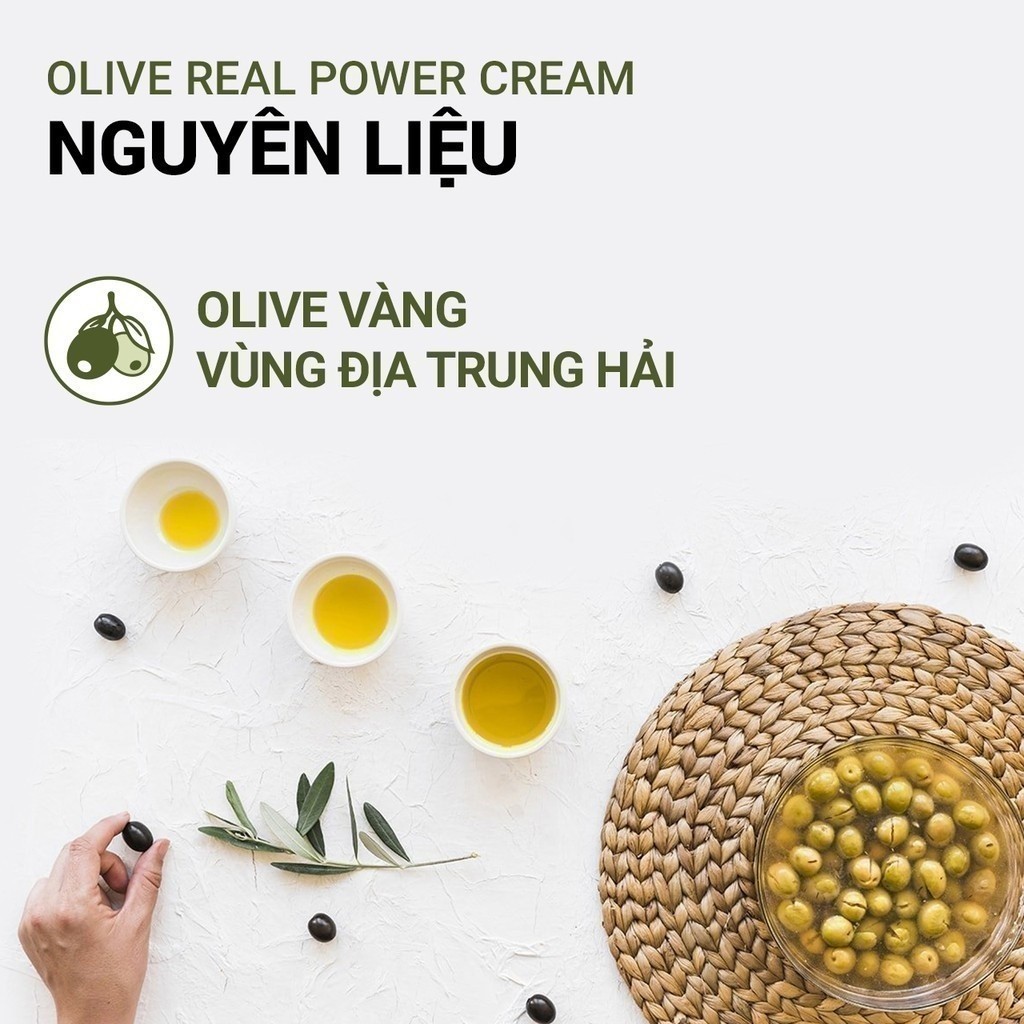 Kết cấu mềm mịn của INNISFREE Olive Real Power Cream chính hãng