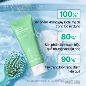 Sáp tẩy trang Green Tea Ceramide hương matcha lướt nhẹ trên da INNIS