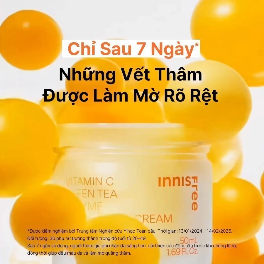 Hiệu quả chăm sóc da vượt trội của INNISFREE x Kem dưỡng Vitamin C sáng da, mờ thâm dạng gel IN