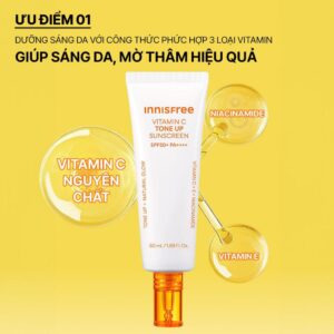 Kem chống nắng Vitamin C nâng tông sáng da SPF 50+ PA++++ 50ml