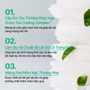 Toner Pad Panthenol trà xanh làm dịu và cấp ẩm INNISFREE Green Tea P
