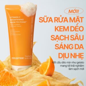 INNISFREE x Sữa rửa mặt kem dẻo sạch sâu sáng da dịu nhẹ