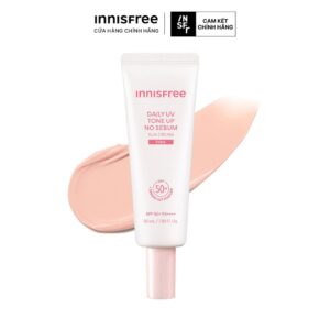INNISFREE Tone Up No Sebum SPF50+ - lựa chọn +1 Tông - Pink
