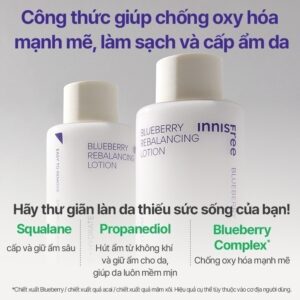 Sữa dưỡng ẩm Blueberry hỗ trợ cân bằng dầu và độ ẩm INNISFREE Bluebe