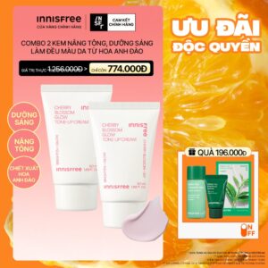 INNISFREE x Bộ 2 kem nâng tông, dưỡng sáng làm đều màu da từ hoa