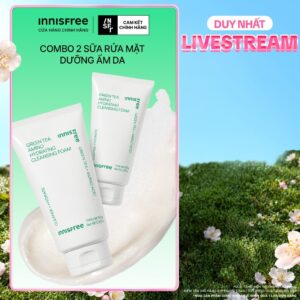 INNISFREE x Bộ 2 Sữa rửa mặt làm sạch và cấp ẩm từ trà xanh INNISFREE