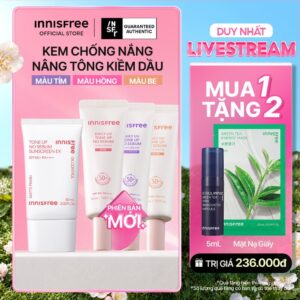 INNISFREE x Kem chống nắng nâng tông kiềm dầu INNISFREE Tone Up No Se