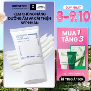 Kem chống nắng INNISFREE Hyaluron Moist Sunscreen SPF50+ 50ml