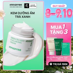 Kem dưỡng ẩm trà xanh và phục hồi da với Probiotics INNISFREE Probio
