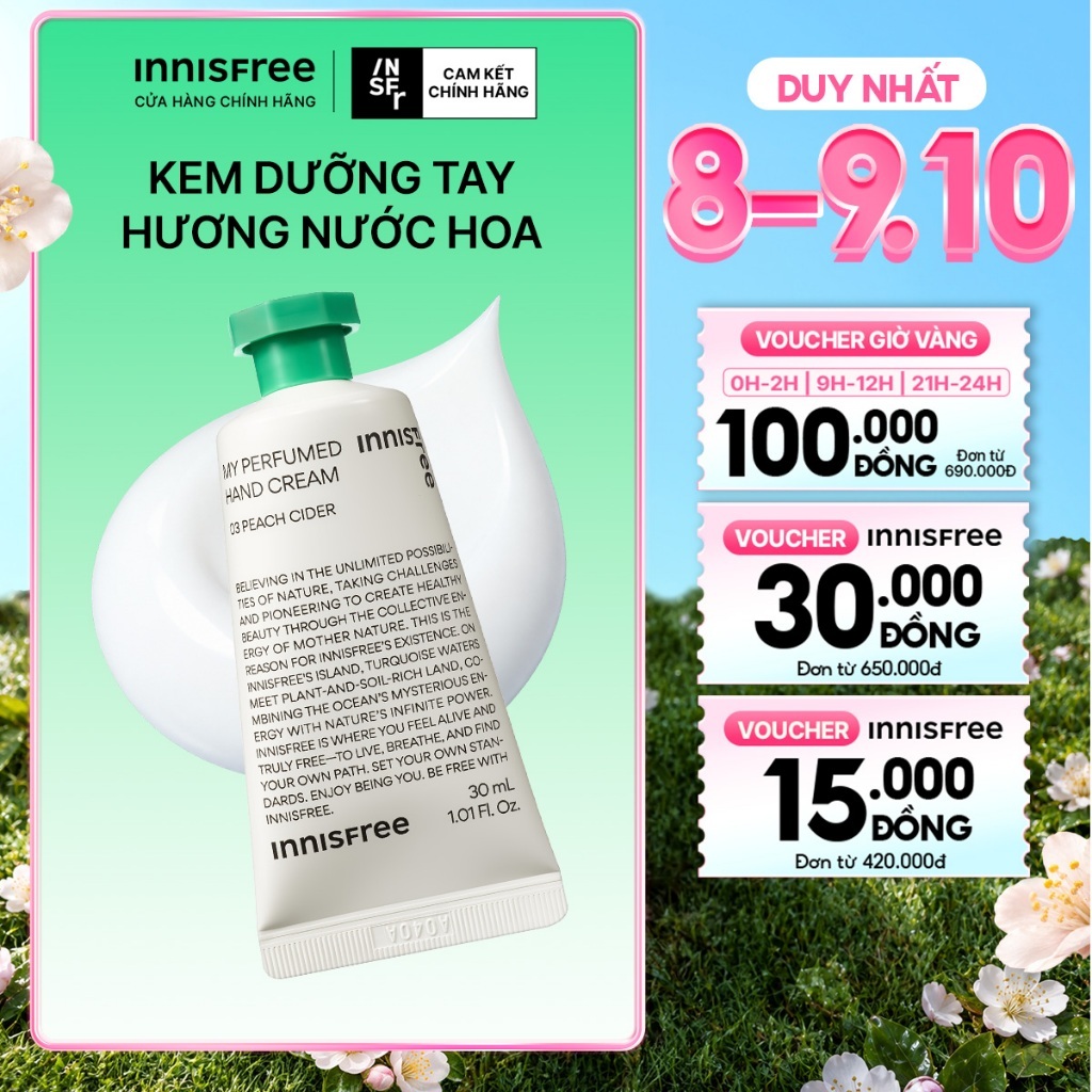 Kem dưỡng da tay hương nước hoa INNISFREE Jeju Life Perfumed Hand Cream 30ml