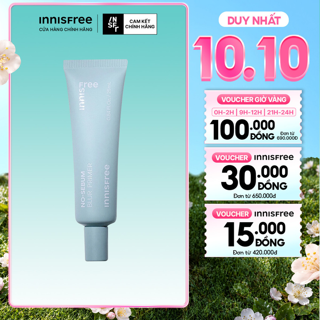 Sản phẩm chăm sóc da chuyên sâu chính hãng INNISFREE No Sebum Blur Primer 25ml chính hãng