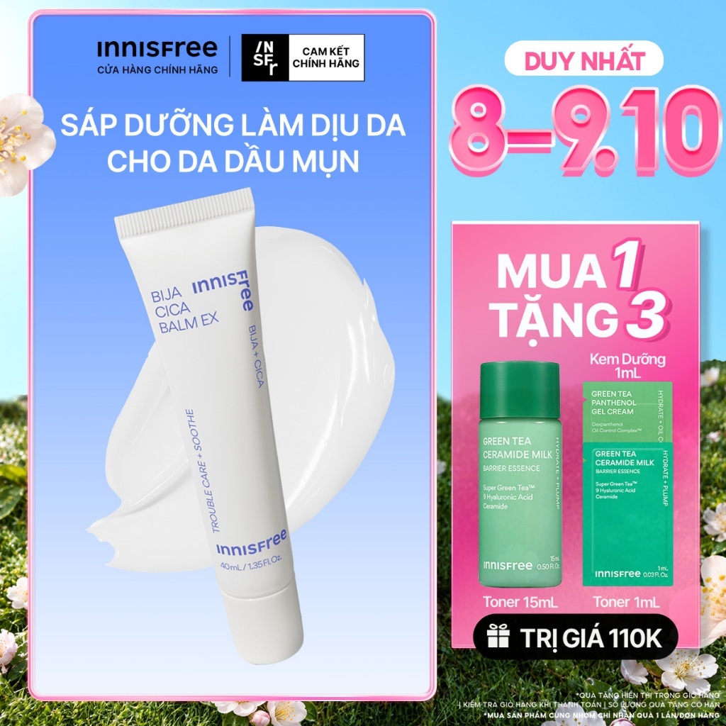 Sáp dưỡng làm dịu da INNISFREE Bija Cica Balm EX 40ml
